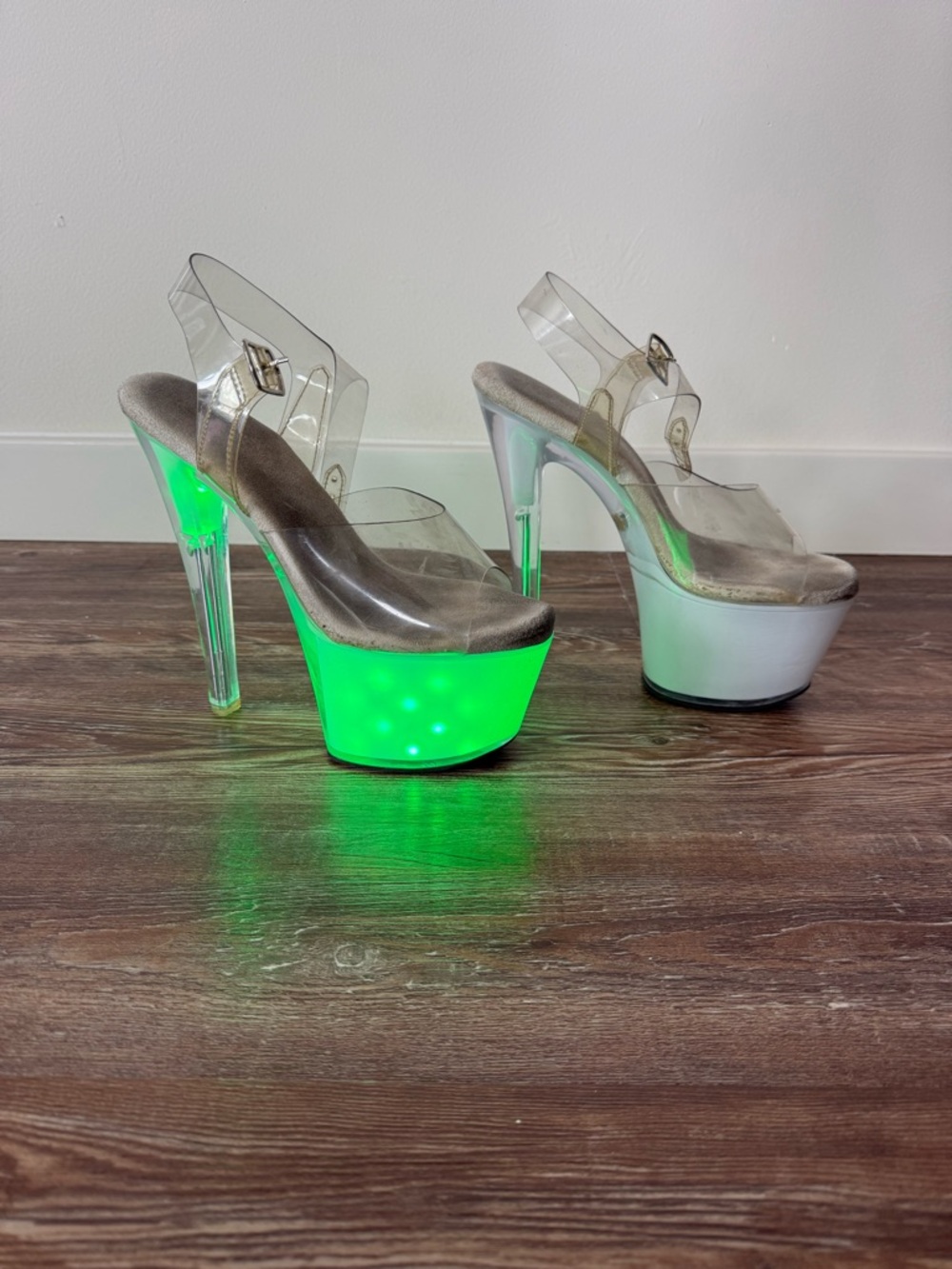 Pleaser Flashdance 708 LED open toe heels